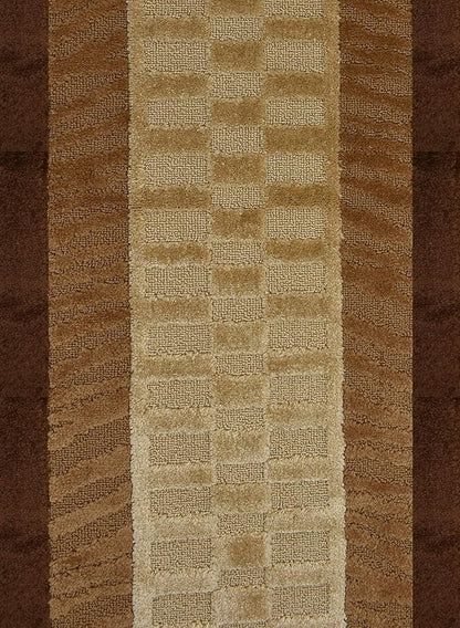 Custom Size Zebra Hallway Runner Rug Slip Resistant, 26 Inch Wide x Your Choice of Length Size, Brown, 26 Inch X 34 Feet, Sold and Priced Per Foot