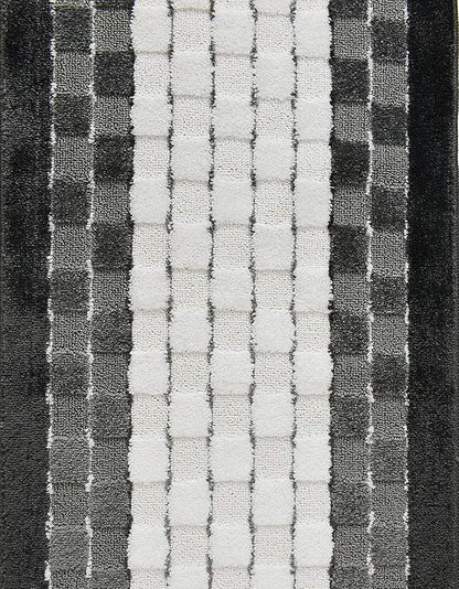 Custom Cut Hallway Runner Rug, Slip Resistant, 31 Inch Wide X Your Choice of Length, Checkered White, 31 Inch X 27 feet