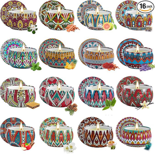 16 Pack Scented Candles Gifts Set for Women, 40 OZ Long Lasting Lavender Scented Candles, Suitable as Gifts for Family Friends