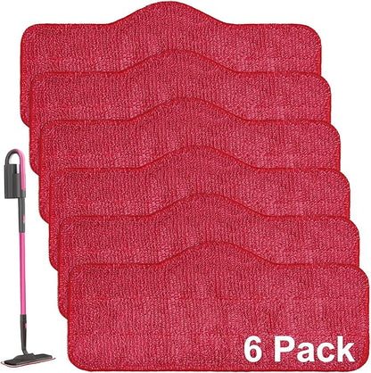 Steam Mop Pads for Schenley, 6-Pack Microfiber Pads for Schenley Steam Mop 7 in 1, Machine Washable Reusable Replacement Mop Pads Compatible with Schenley Steam Mop Cleaner