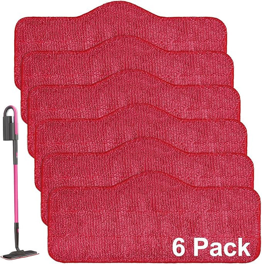 Steam Mop Pads for Schenley, 6-Pack Microfiber Pads for Schenley Steam Mop 7 in 1, Machine Washable Reusable Replacement Mop Pads Compatible with Schenley Steam Mop Cleaner
