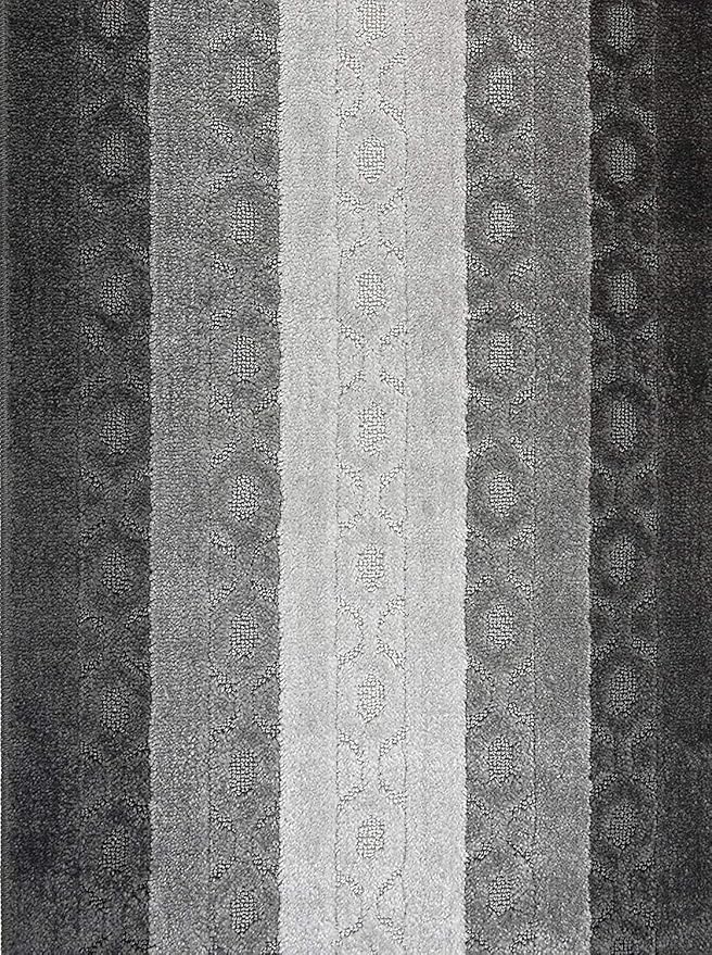 ORFA HOME Custom Cut Hallway Runner Rug, Slip Resistant, 31 Inch Wide X Your Choice of Length, Linked Chain Anthracite, 31 Inch X 27 feet