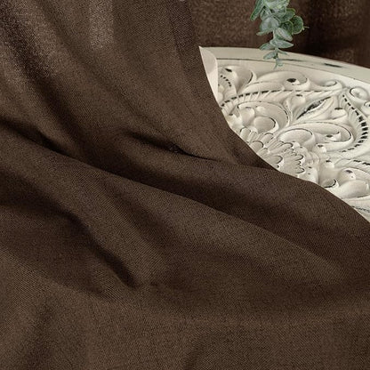 YoungsTex Brown Linen Curtains 68 Inch Length for Living Room, Light Filtering Bronze Grommet Textured Window Drapes Privacy for Bedroom Farmhouse Decorative, 52 x 68 Inch, 2 Panels