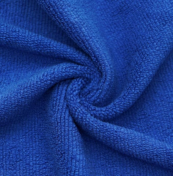 Microfiber Dish Cloths Fast Drying Kitchen Cleaning Cloth Dish Rags Dust Cloths Ultra Absorbent Lint Free Washcloths 12inch x 12inch 10 Pack Dark Blue