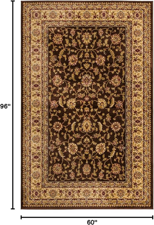 Rugs.com Aditi Collection Rug – 5' x 8' Brown Low Rug Perfect for Living Rooms, Large Dining Rooms, Open Floorplans