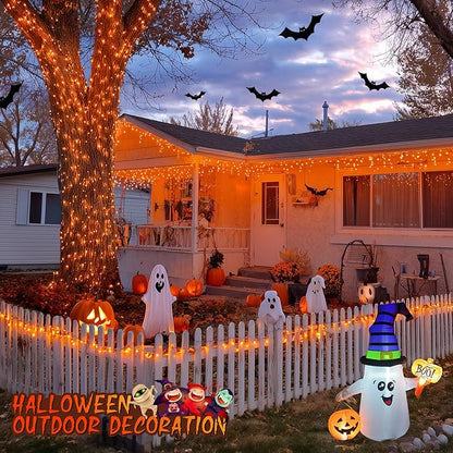 JMEXSUSS 66ft 200 LED Halloween Lights Outdoor Indoor, Connectable Orange String Lights Clear Wire, Fall Light Plug in for Fireplace Tree Garden Patio Thanksgiving Fall Halloween Decor