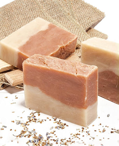 ILS Soap co. Cherry Almond - All Natural Bar Soap for men and women - Plant Based, Cold Process and Handmade in the USA for All Skin Types and conditions for face and body (3 Pack)