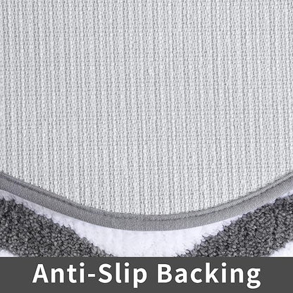 COSY HOMEER Extra Thick Bath Rugs - Anti-Slip Bath Linen Sets Mats Soft Plush 100% Strong Mirco Polyester Mat Living Room Bathroom Floor Water Absorbent(Grey,24x36 - Inches)