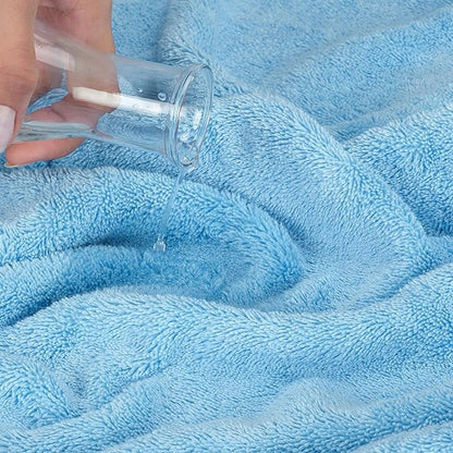 Cotton Paradise 100% Cotton 40x80 Oversized Bath Sheet, Extra Large Turkish Bath Towels for Bathroom, Sky Blue Bathsheet