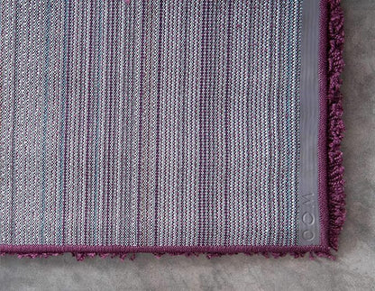 Unique Loom Solid Shag Collection Area Rug (4' 1" x 6' 1" Rectangle, Eggplant Purple)