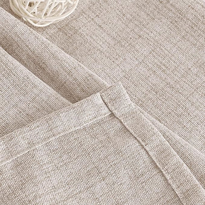 YoungsTex Natural Linen Curtains 72 Inch Length for Living Room Pinch Pleated Light Filtering Textured Window Drapes for Bedroom Home Office Privacy Back Tab, 2 Panels, 40 X 72 Inch