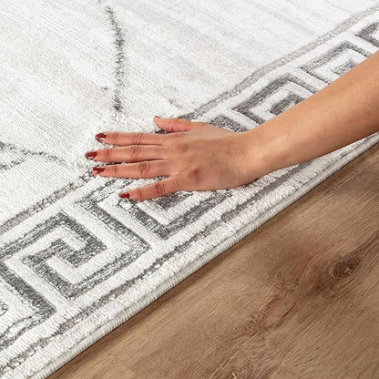 GLORY RUGS Area Rugs Marble 2x3 Cream Gray Doormat Carpet Modern Abstract Rug Living Room Dining Bedroom Rug
