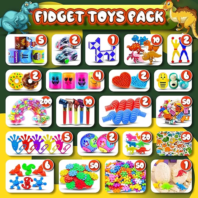 1000+ Party Favors for Kids, Fidget Toys Bulk Pack,Prize Box, Goodie Bag & Pinata Stuffers for Classroom Rewards and Carnival Prizes