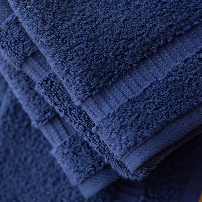 SALBAKOS 100% Turkish Cotton Washcloth Set of 12 13x13 inch | Heirloom Quality | Hotel & Spa Collection | Ultra Soft, Super Absorbent, Washcloth Towels | Made in Turkey (Navy, 12 Washcloths)