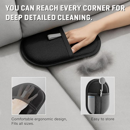 Pet Hair Remover Gloves for Cats & Dogs, Electrostatic Pet Hair Removal Gloves Brush for Pets Hair, Upgraded Animal Fur Removal Tool, Reusable Cats & Dogs Grooming Gloves for Hair Removal (2)