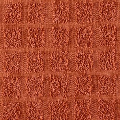 DII Basic Terry Collection Solid Windowpane Dishcloth Set, 12x12, Spice, 6 Piece