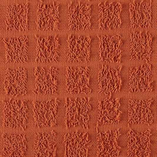 DII Basic Terry Collection Solid Windowpane Dishcloth Set, 12x12, Spice, 6 Piece