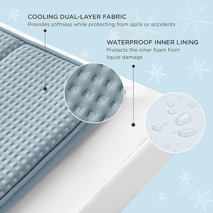 Bedsure Cooling Dog Bed for Medium Dogs - Orthopedic Flat Puppy Beds with Removable Washable Cover, Egg Crate Foam Pet Mat, Suitable for Pet Up to 35 lbs