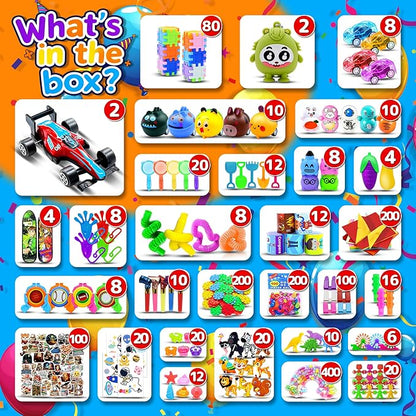 2000 PCS Party Favors for Kids,Bulk Fidget Toys,Goodie Bags Stuffers, Treasure Box Toy for Classroom Prizes, Birthday Gifts, Stocking Pinata Filler Stuffers