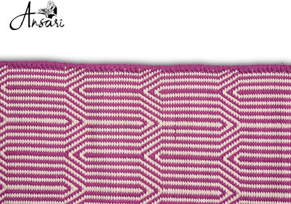 Craftyansari Handwoven Cotton Yoga Mat, Natural, 72 x 24 Inches, Fair Trade, Soft Absorbent Surface for Exercise, Workout, Meditation