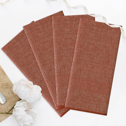 Homaxy Premium Kitchen Towels(18”x 28”, 12 Pack), Large Cotton Kitchen Hand Towels, Flat and Terry Dish Towels, 380 GSM Highly Absorbent Tea Towel Set with Hanging Loop, Rust