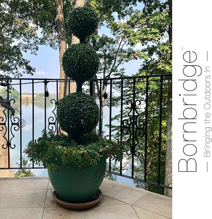 Bornbridge 4' Boxwood Ball Tree - Lifelike Artificial Outdoor Plant, UV Resistant, No Water Required, Can Be Planted in Ground or Used as Patio Decor