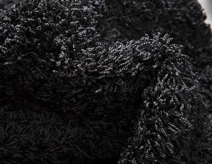 Unique Loom Solid Shag Collection Area Rug (2' 6" x 10' Runner, Jet Black)