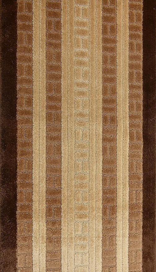 Custom Size Path Hallway Runner Rug Slip Resistant, 26 Inch Wide x Your Choice of Length Size, Brown, 26 Inch X 3 Feet, Sold and Priced Per Foot