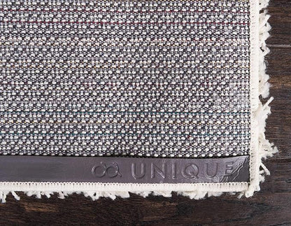 Unique Loom Solid Shag Collection Area Rug (6' 1" x 9' Rectangle, Pure Ivory)