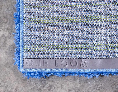 Unique Loom Solid Shag Collection Area Rug (8' x 10' Rectangle, Periwinkle Blue)
