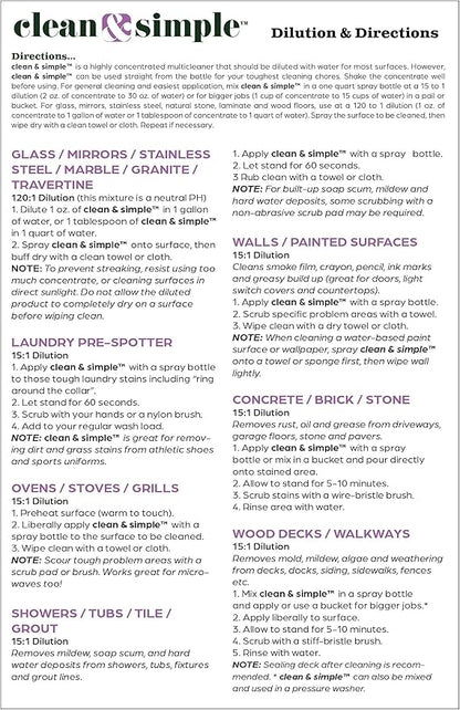 All-Purpose | Household Cleaner | clean & simple™ SUPER CLEANER concentrate (165)