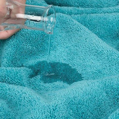 Cotton Paradise 6 Piece Towel Set 100% Cotton Soft Absorbent Turkish Towels for Bathroom 2 Bath Towels 2 Hand Towels 2 Washcloths, Aqua Blue Towel Set