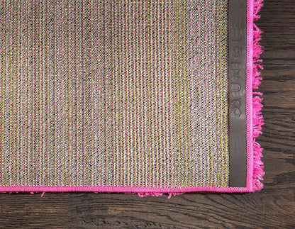 Unique Loom Solid Shag Collection Area Rug (2' x 3' 1" Rectangle, Taffy Pink)