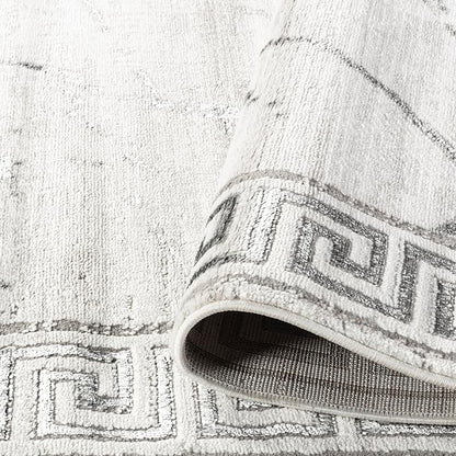 GLORY RUGS Area Rugs Marble 4x5 Cream Gray Carpet Modern Abstract Rug Living Room Dining Bedroom Rug