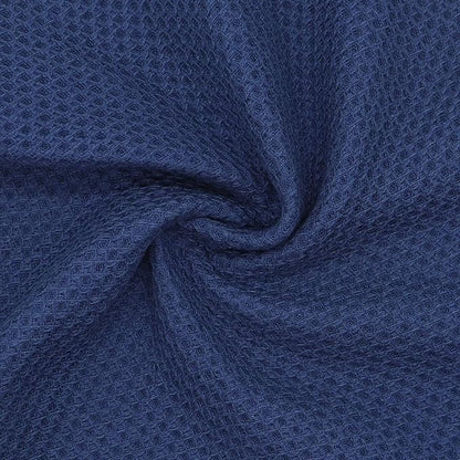 Mia's Dream Cotton Face Waffle Weave Tea Towels, Soft Absorbent Bath Guest Gym Towel Washcloths, 13"x28", 3 Pack (Navy Blue)
