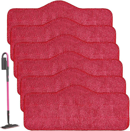 Steam Mop Pads for Schenley, 6-Pack Microfiber Pads for Schenley Steam Mop 7 in 1, Machine Washable Reusable Replacement Mop Pads Compatible with Schenley Steam Mop Cleaner