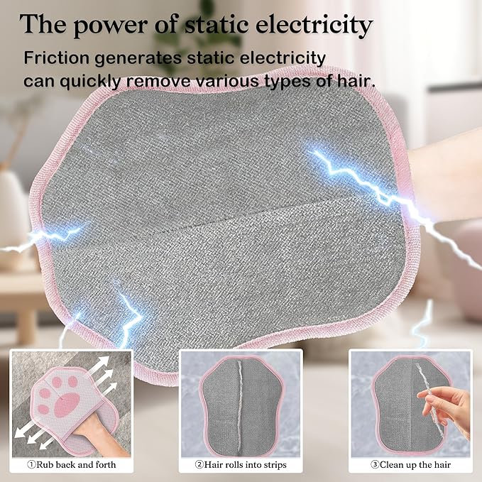 FlowFish 1 Pack Pet Hair Removal Electrostatic Glove for Dogs and Pets, Washable & Reusable Electrostatic Pet Hair Remover Glove, Durable Pet Hair Removal Tool for Multi-Occasions