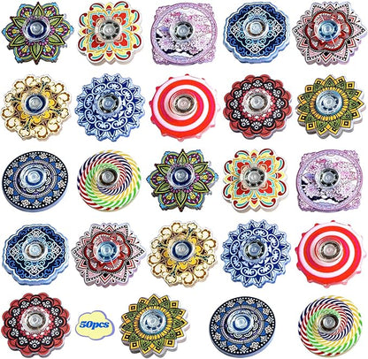 50 Pack Fidget Spinner Mini Toys,Party Favors Supplies Birthday Gifts Easter Basket Goodie Bags Stuffers for Kids Adults,Sensory Toys for Boys Girls Stress Relief,Treasure Box Toy Classroom Prizes