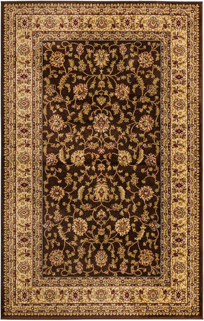 Rugs.com Aditi Collection Rug – 5' x 8' Brown Low Rug Perfect for Living Rooms, Large Dining Rooms, Open Floorplans