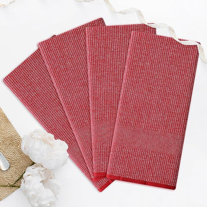 Homaxy Premium Kitchen Towels(18”x 28”, 8 Pack), Large Cotton Kitchen Hand Towels, Flat and Terry Dish Towels, 380 GSM Highly Absorbent Tea Towel Set with Hanging Loop, Red