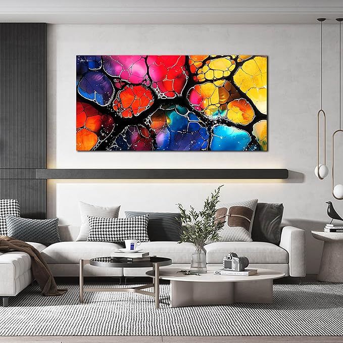 Abstract Canvas Wall Art for Living Room Bedroom Home Office Modern Colorful Abstract Picture Large Canvas Prints Size 29x58