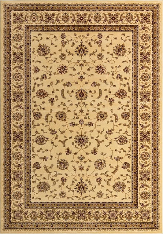 Rugs.com Aditi Collection Rug – 10' x 14' Cream Low Rug Perfect for Living Rooms, Large Dining Rooms, Open Floorplans