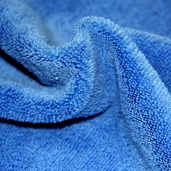 POLYTE Microfiber Cleaning Towel (16x24 in, 18 Pack, Blue,Green,Yellow)