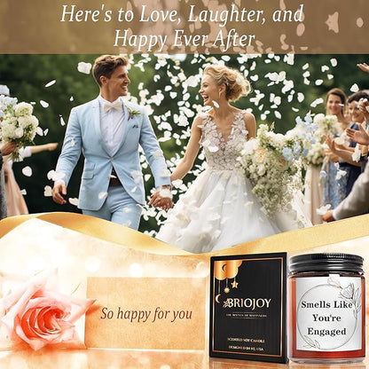 You're Engaged Candle - Engagement, Bridal Shower Gifts for Her - Relaxing Candles for Women Stress Relief - Best Gift for Newly Engaged Couples - Lavender Vanilla Soy Scented Jar Candle