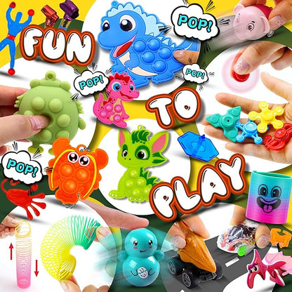 1000+ Party Favors for Kids, Fidget Toys Bulk Pack,Prize Box, Goodie Bag & Pinata Stuffers for Classroom Rewards and Carnival Prizes