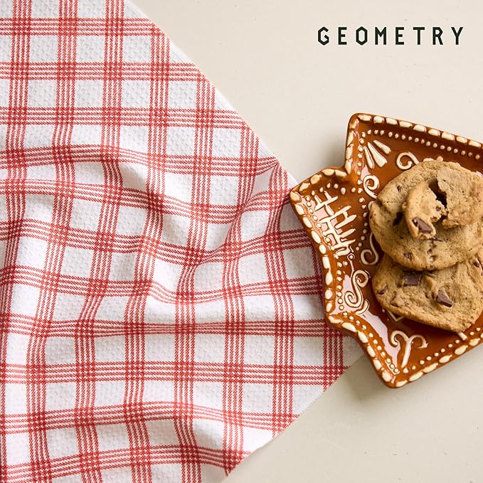 GEOMETRY Christmas Kitchen Towels - Quick Dry Microfiber Cloth Dish Towels for Kitchen Drying - Premium Quick Dry Towel 2-Pack Set - Polar Express