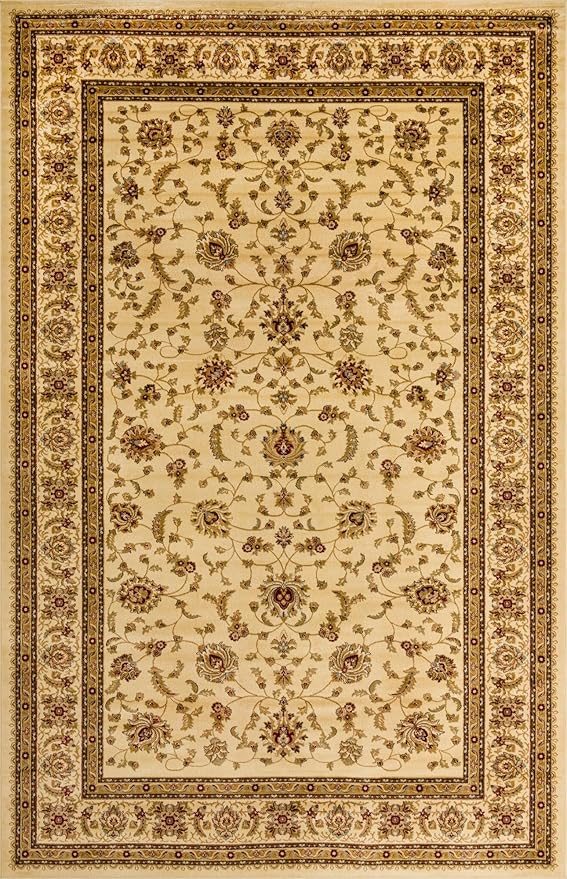 Rugs.com Aditi Collection Rug – 10' 6 x 16' 5 Cream Low Rug Perfect for Living Rooms, Large Dining Rooms, Open Floorplans