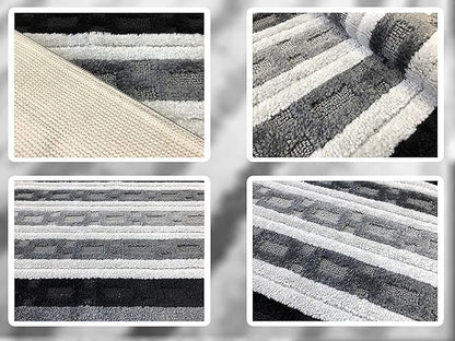 Custom Cut Hallway Runner Rug, Slip Resistant, 31 Inch Wide X Your Choice of Length, Chain Anthracite, 31 Inch X 28 feet