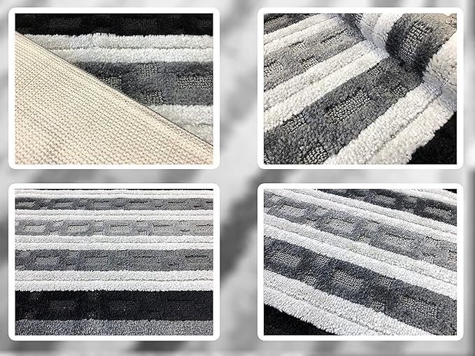 Custom Cut Hallway Runner Rug, Slip Resistant, 31 Inch Wide X Your Choice of Length, Chain Anthracite, 31 Inch X 12 feet