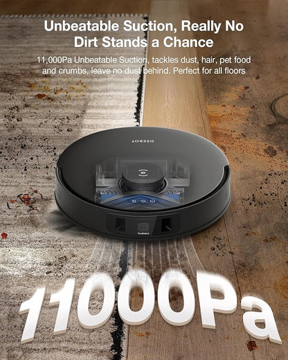 ECOVACS DEEBOT T30S Care Robot Vacuum and Mop, 11000Pa, ZeroTangle Technology, TruEdge Adaptive Edge Mopping, Hot Water Washing, Self-Emptying, Self Refilling, Auto-Mop Lifting, Obstacle Avoidance